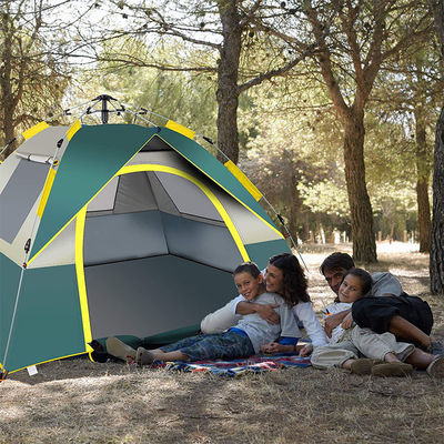 Lều cắm trại chống nước tự động bật lên cho 3-4 người Dễ dàng thiết lập cho gia đình