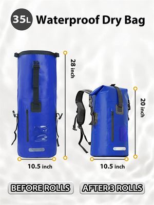 Ba lô túi khô chống thấm nước 35L cao cấp để chèo thuyền Kayak Đi bộ đường dài Đi bè câu cá