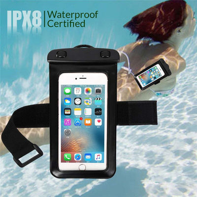 Túi đựng điện thoại chống nước PVC IPX8 Lái xe Bơi với Băng đeo tay