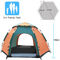 Lều cắm trại gấp không thấm nước nhẹ Màu cam xanh lá cây khâu